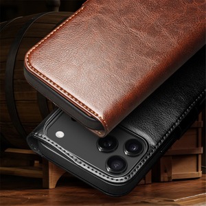 ◆iPhone 17/Pro/Pro Max/Air◆ Genuine Leather Stitching Classic Flip Case / 本革 ステッチ 手帳型 フリップ クラシック スマホケース