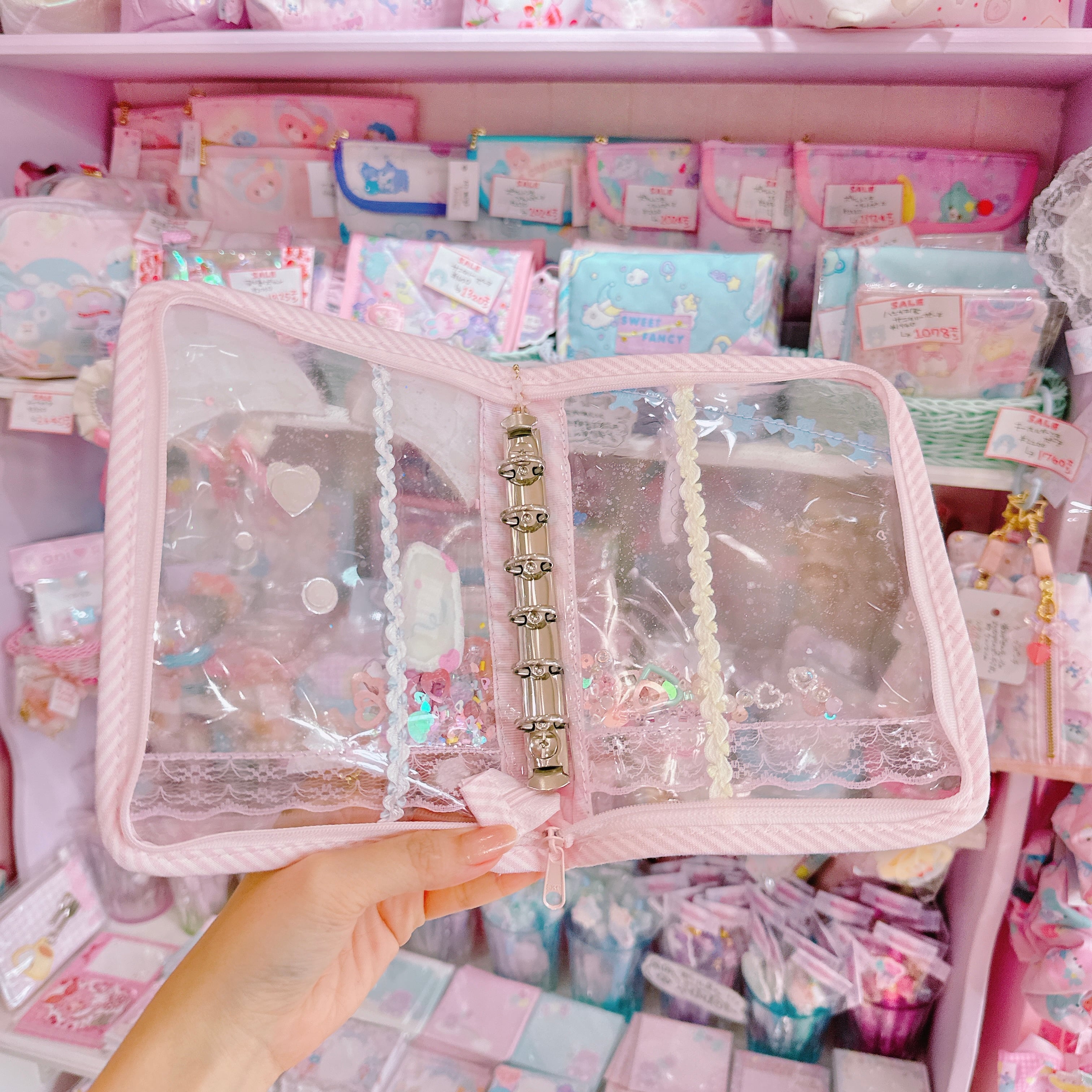 【K2】81-16ねこ耳A7シール帳（６穴）