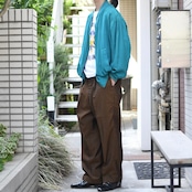 turquoise blue silk blouson