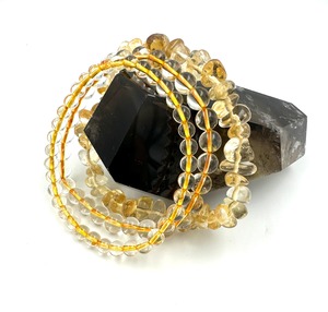(01088)（3点セット）シトリン【10mm】Lemon Quartz　レモン水晶　硫黄水晶　ラウンドカット　パワーストーン　天然石　パワーストーンブレスレット　まとめ売り　天然石セット