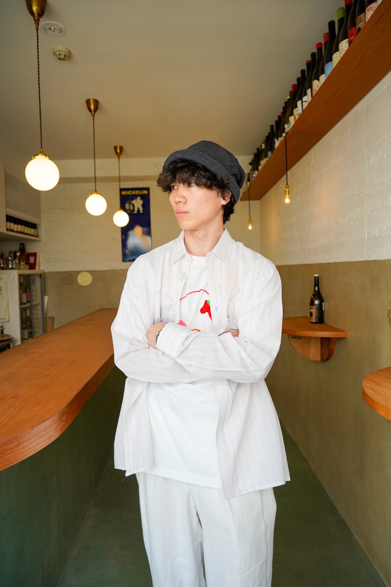 【2000s】"Tailor of Schild" Cotton & Polyester Long Sleeve Stripe Shirts / 6-67