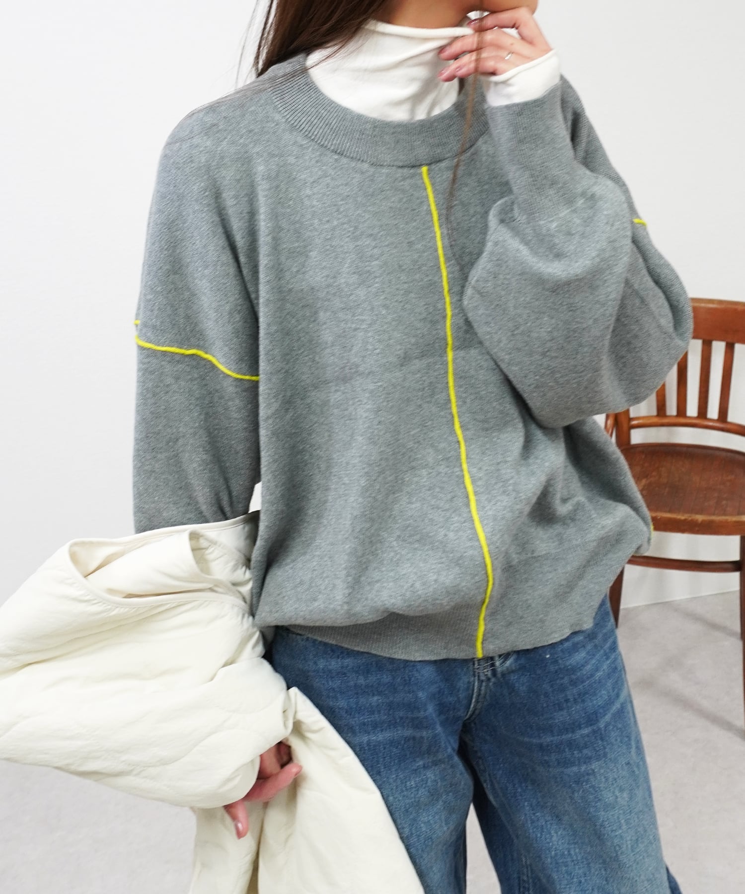 スウェットライクコクーンニット 5211291(1028)