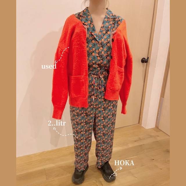 orangeflower jump suit　【2litr00614】