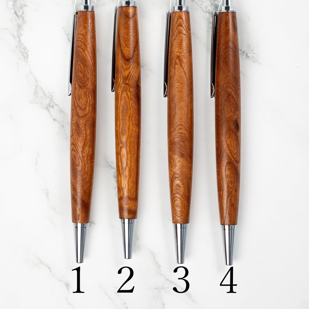 杢軸ボールペン】ケヤキ（欅）上杢（玉杢） / ノック式木製ボールペン