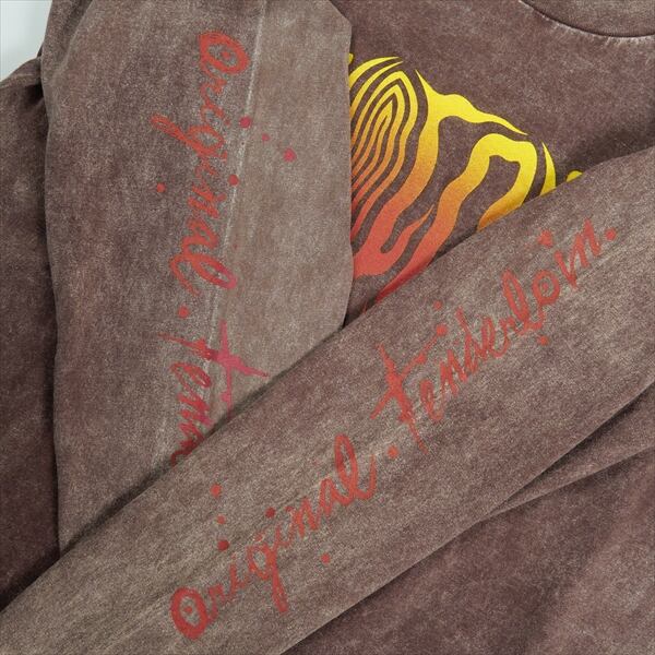 Size【L】 TENDERLOIN テンダーロイン TEE L/S ACID WASH G BROWN ロン
