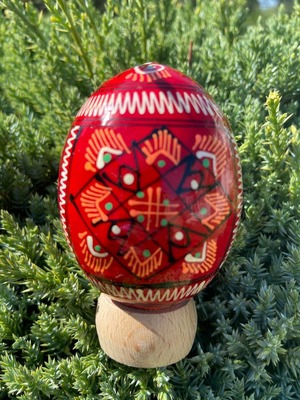 装飾用プィサンカ（イースターエッグ）with stand　コロミヤ博物館モデル