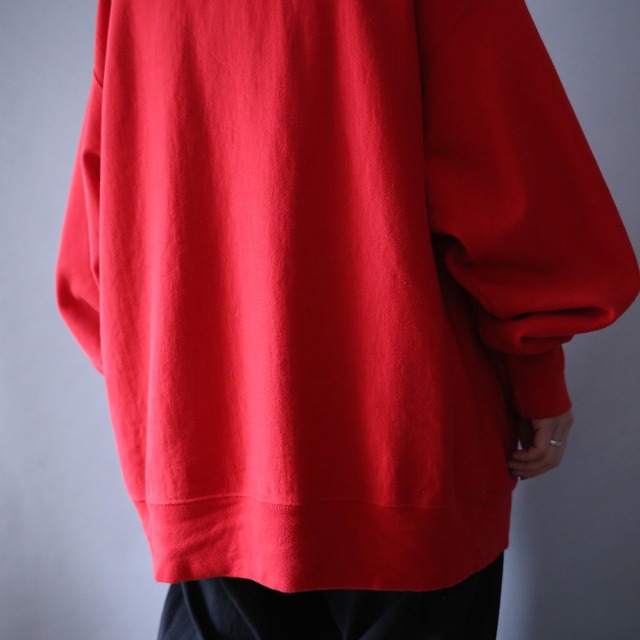 "Champion" red color silhouette reverse wave sweat parka