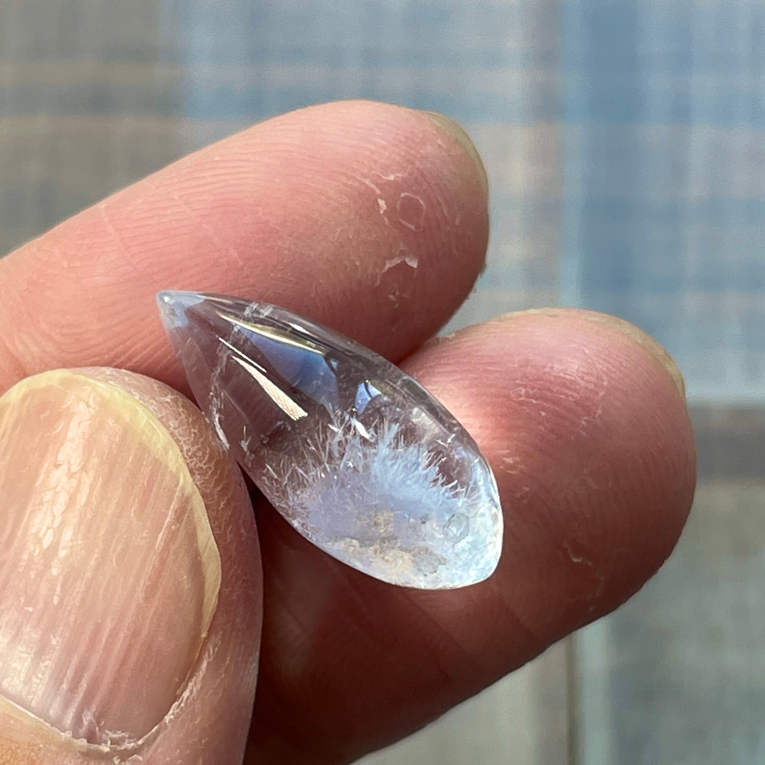 デュモルチェライトインクォーツ　ルース　1-48 天然石ルース デュモルチェライトインクォーツ 48.4ct 24×20.5