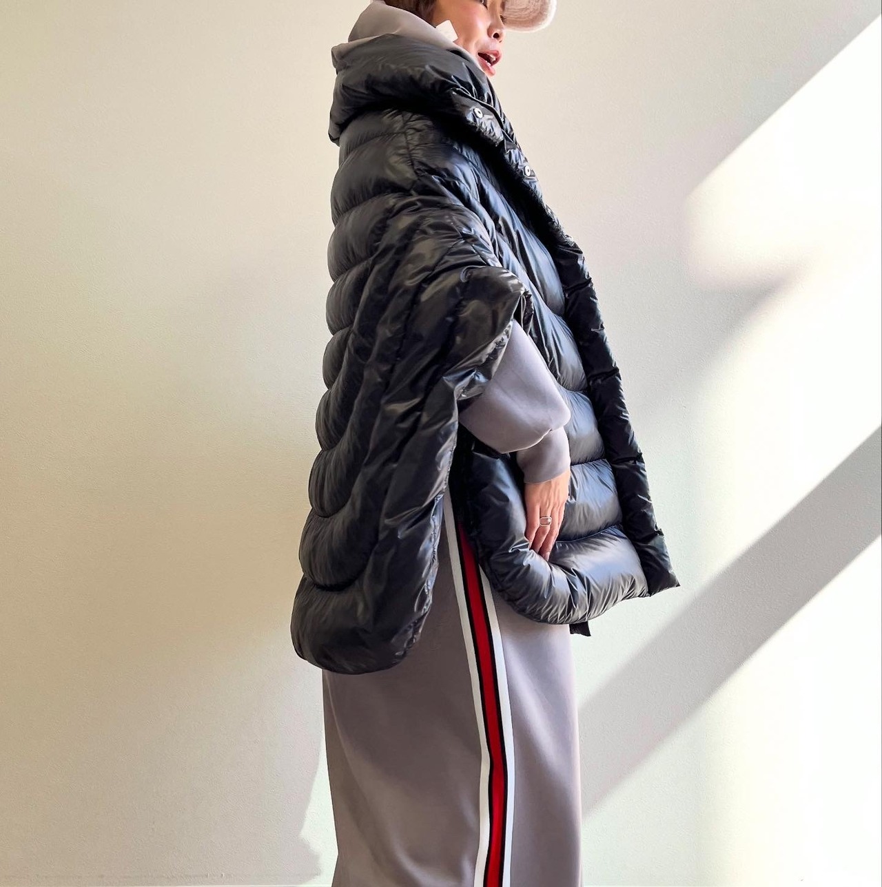 ミカーレミカーレ MICALLEMICALLE 中綿ポンチョコート