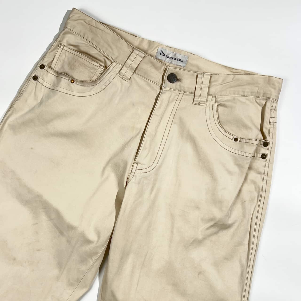 santafe サンタフェ コットン パンツ 32/アイボリー メンズ