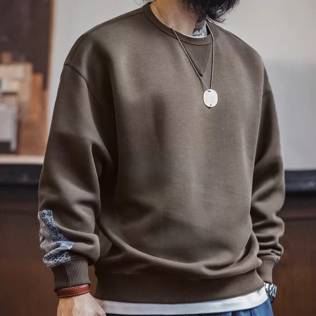 workwear Japanese retro patchwork sweatshirt(GV009)