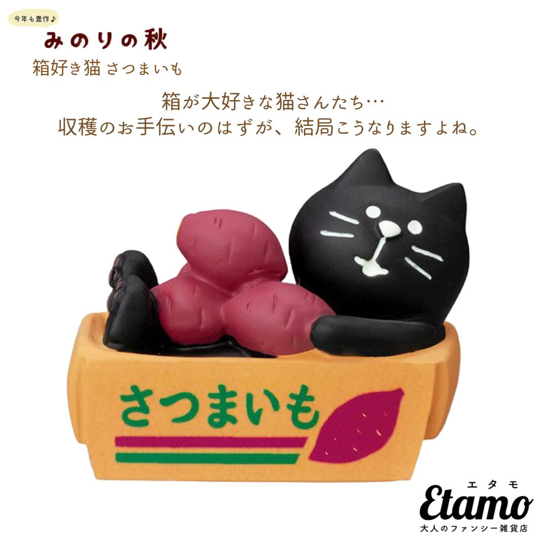 コンコンブル 箱好き猫 さつまいも マスコット みのりの秋シリーズ 大人ファンシー雑貨店etamo