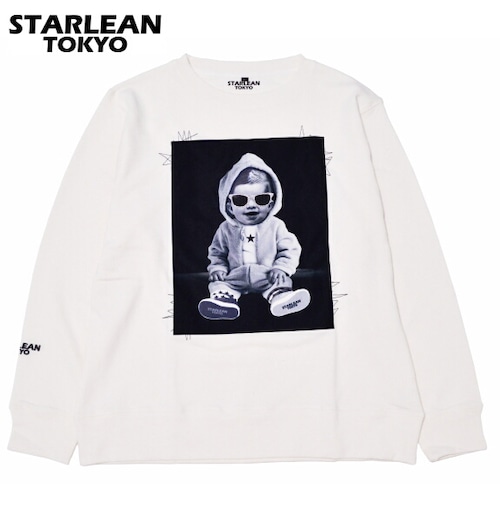 STARLEAN TOKYO スターリアン 東京 スウェット トレーナー 裏毛 3D スワロフスキー 3D HOODIE SWEAT ホワイト SLSW082