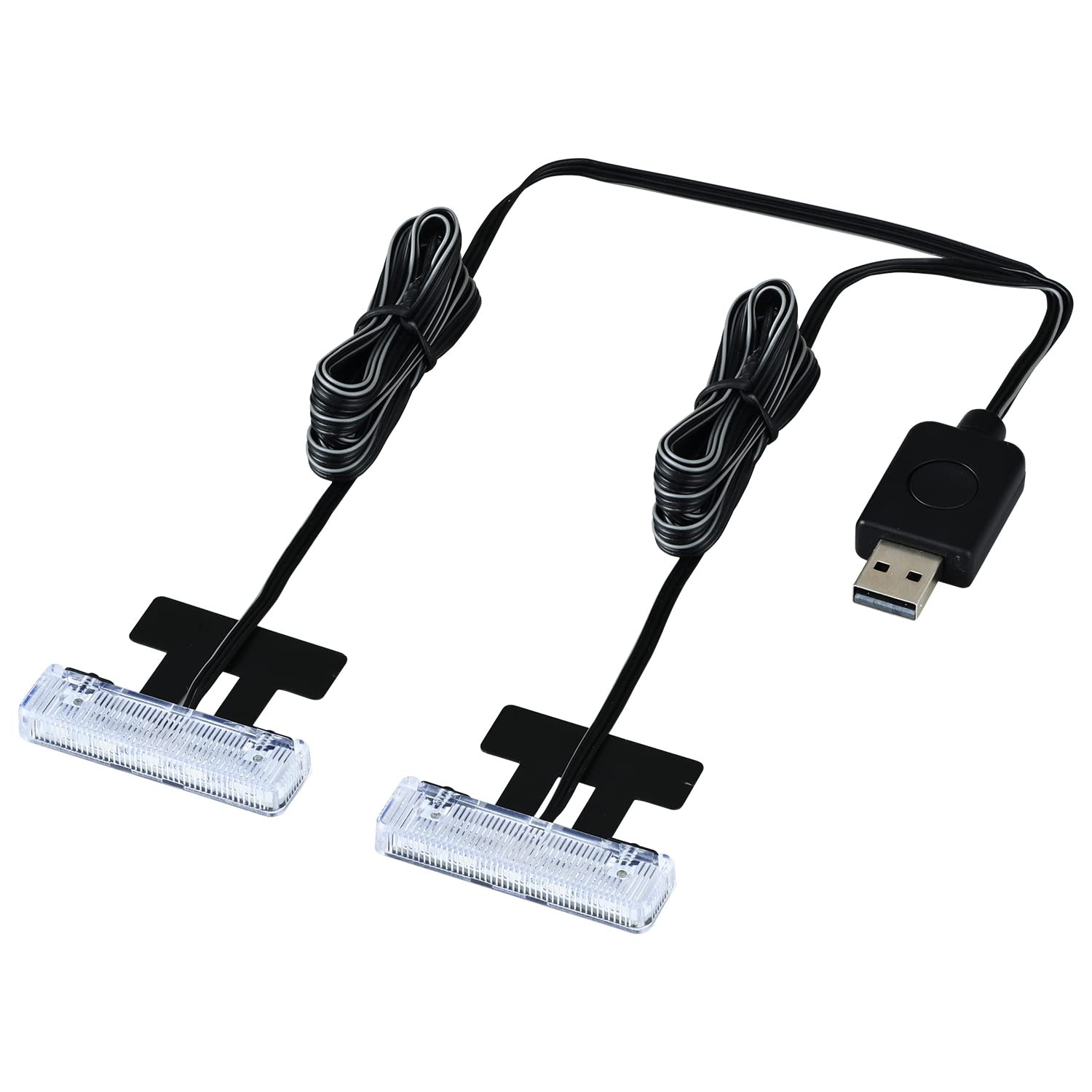 【在庫のみ】セイワ(SEIWA) 車内用品 LEDフロアライトUSB 2連 ブルー/ホワイト切り替え イルミネーション USB電源 F338 高輝度LED使用