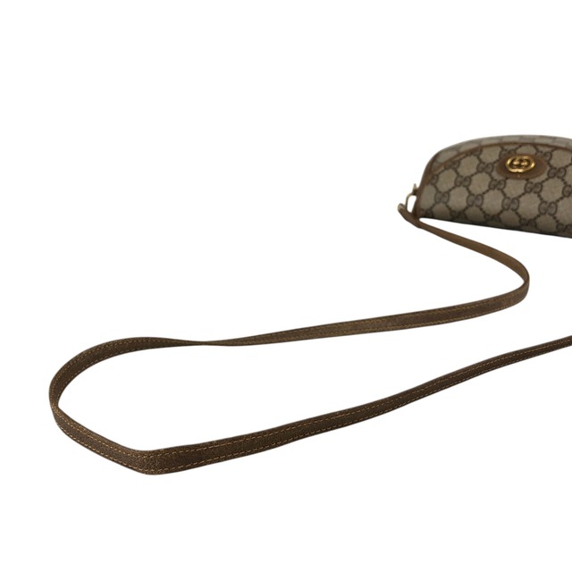 GUCCI グッチ GGプラス ショルダーバッグ ベージュ PVCレザー ラウンド ミニバッグ vintage ヴィンテージ オールド ku752d