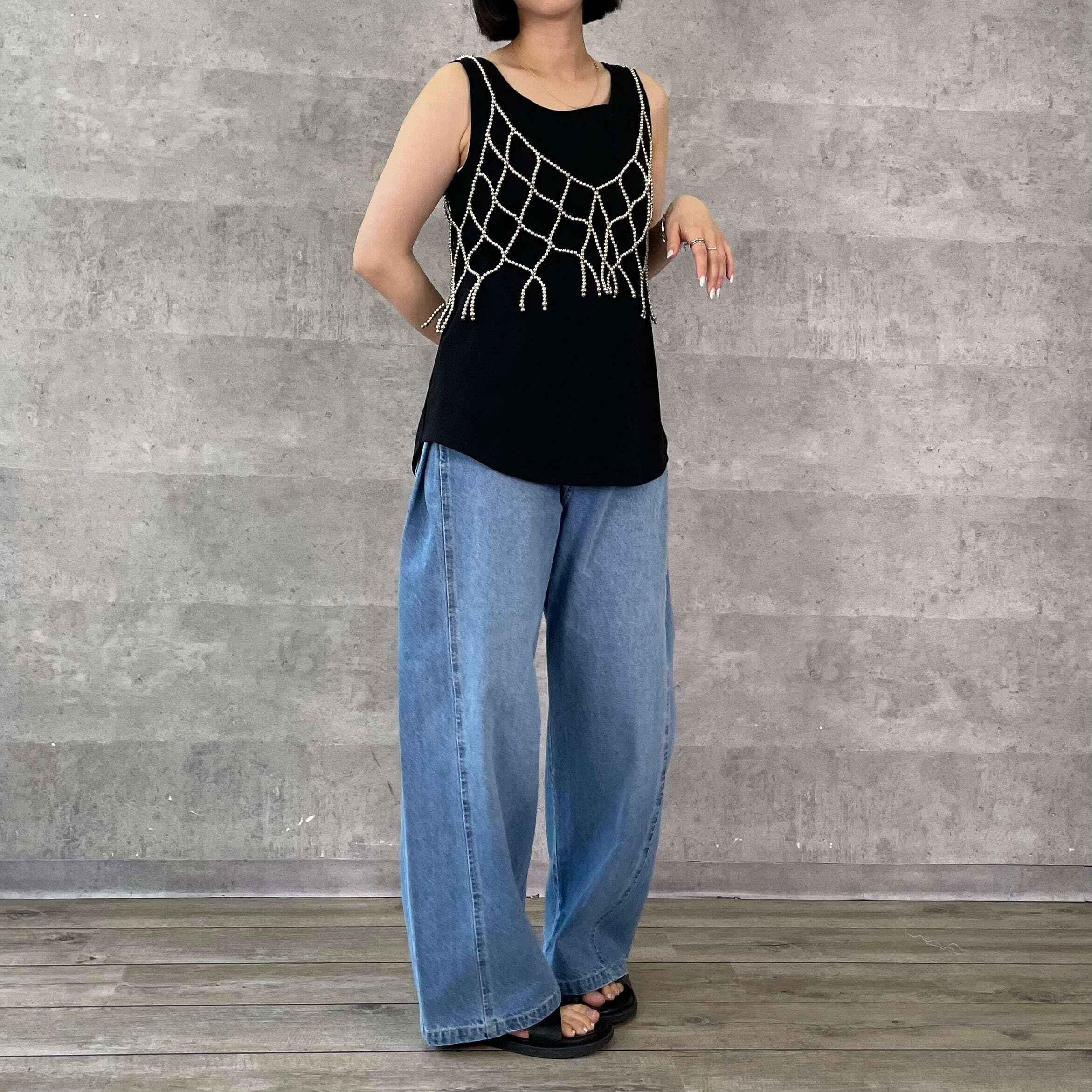 Anna Kerry】ガゼットデニムパンツ（NO.68251601） | Posie dress