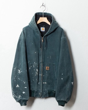 "Carhartt" good paint & faded active jacket / COLOR:GREEN