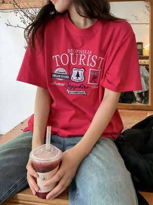 Tourist embroidery tee（ツーリストエンブロイダリーTシャツ）c-452