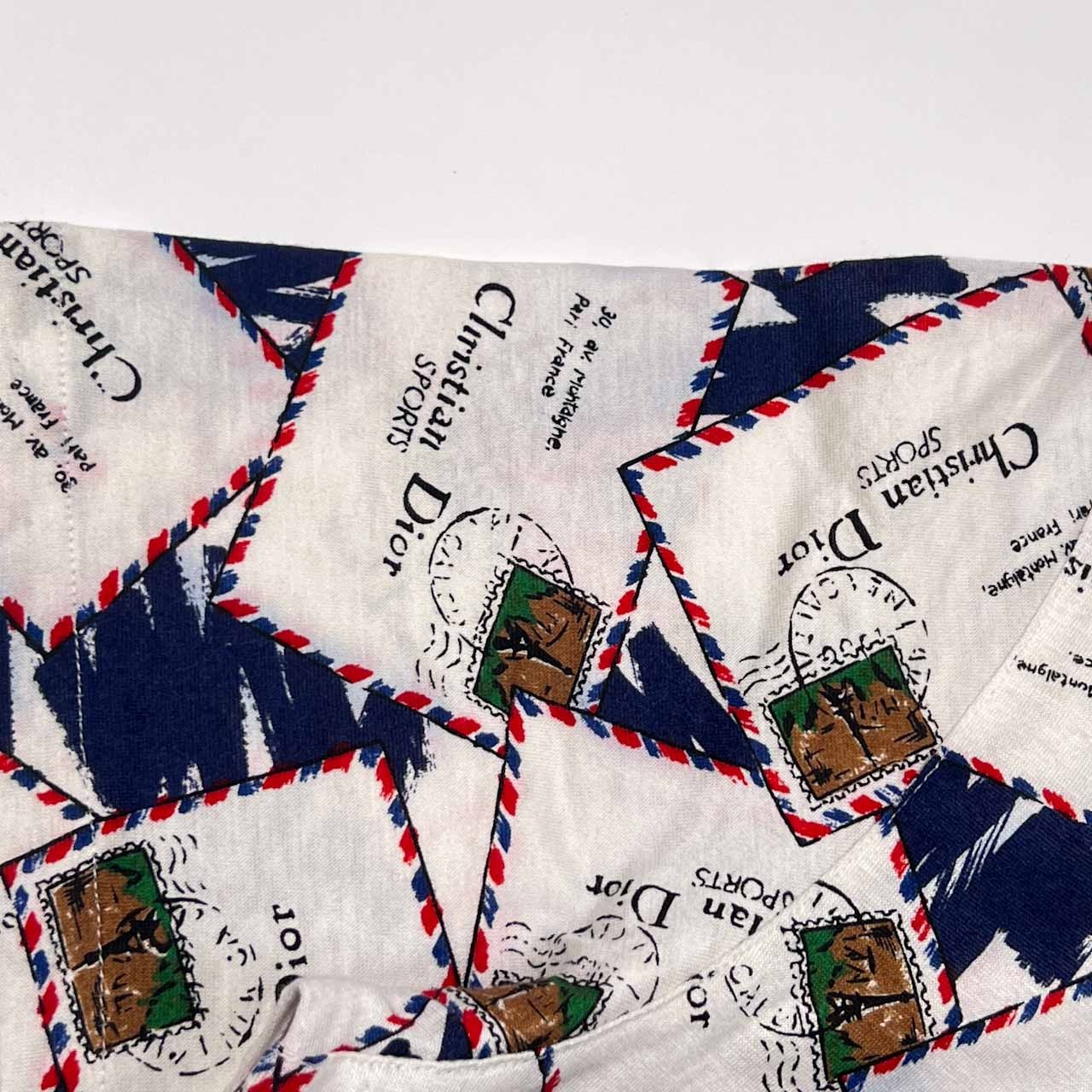 90s Christian Dior SPORTS クリスチャンディオール スポーツ ポストカード デザイン 半袖 ポロシャツ L/マルチ レディース ビンテージ