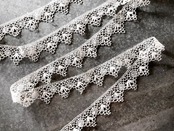 19世紀 France リネン 100x4.3c 葡萄的アルゴーとサーカス的ボビンレース