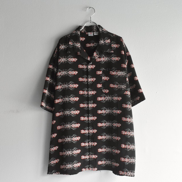 “anchor blue” Patterned Open Collar Shirt s/s