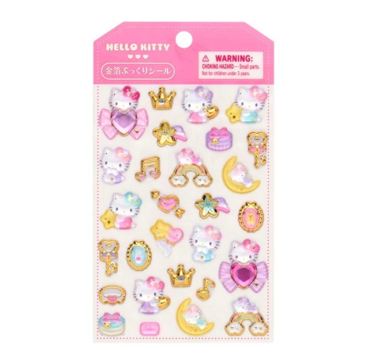 サンリオ　ハローキティ　金箔ぷっくりシール - 1