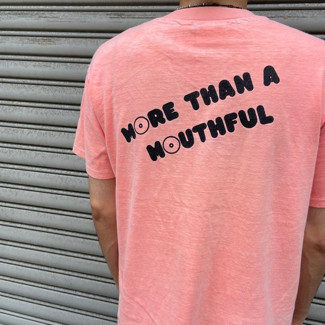 90s USA製　フーターズ　プリントT 両面プリント　フェード系　ピンク　L