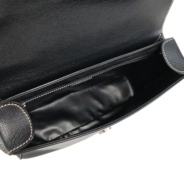 CELINE セリーヌ ショルダーバッグ ブラック サークルロゴ レザー vintage ヴィンテージ オールド e3r52b