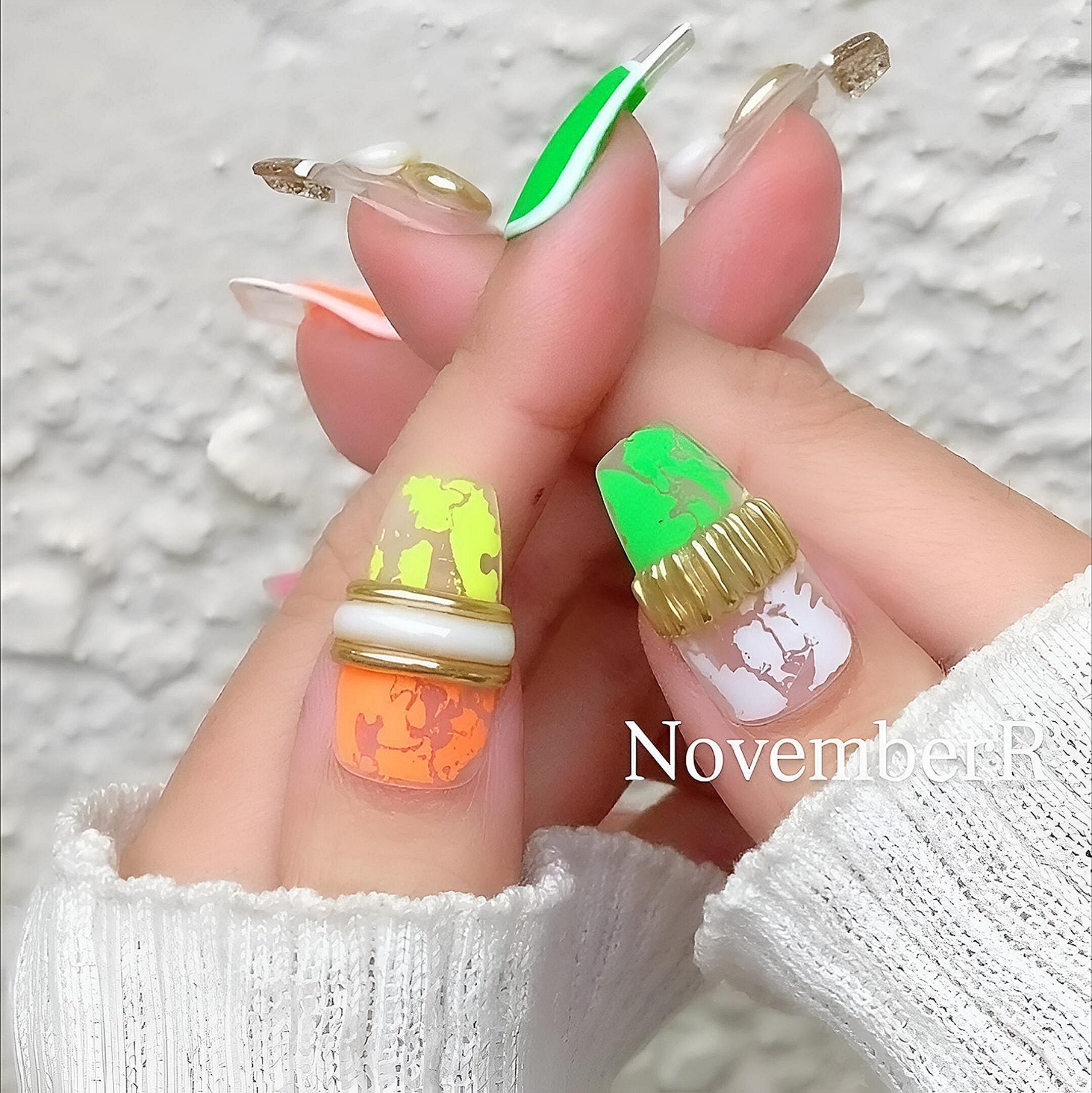 ネイル まとめ売り LA739☆ネオンカラーのおしゃれネイルチップ | NovemberR 〰️ネイル