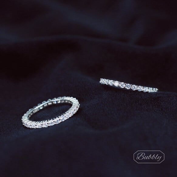 極細 2mm フルエタニティリング 重ね付けリング【BU040】 | Bubbly