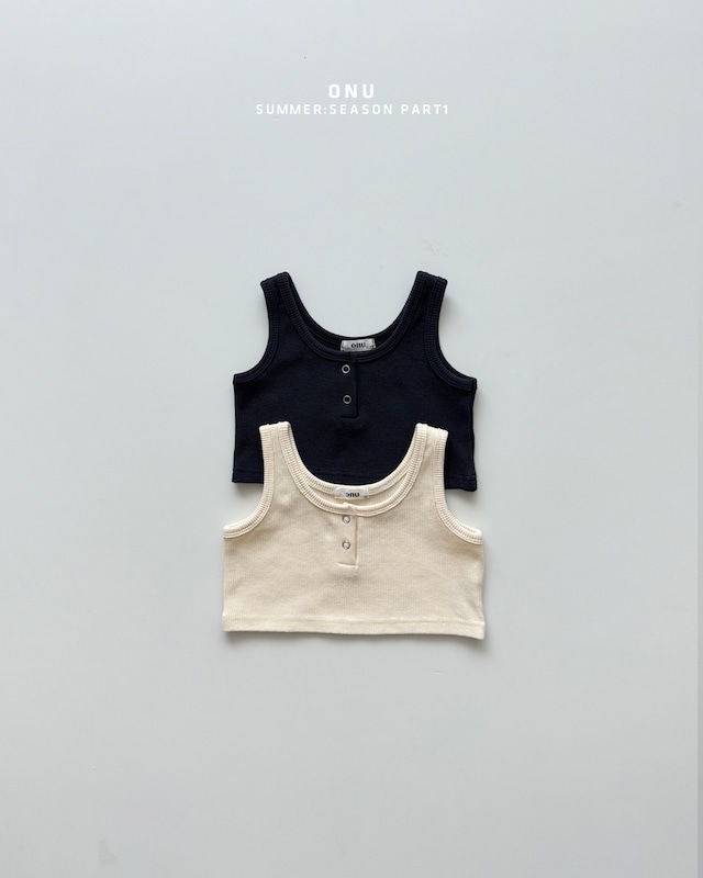 【取寄】onu｜mini waffle sleeveless｜ミニワッフルノースリーブ｜XS-XL｜kids｜26 summer