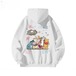 韓国 プーさん 可愛い ゆったり トップス カジュアル プリント 男女兼用 ペアルックパーカー/レディースパーカー ルームウェア 長袖パーカージャケット/ア