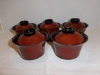 塗蓋付椀(5客) lacquer ware Mio soup five cup(simple)