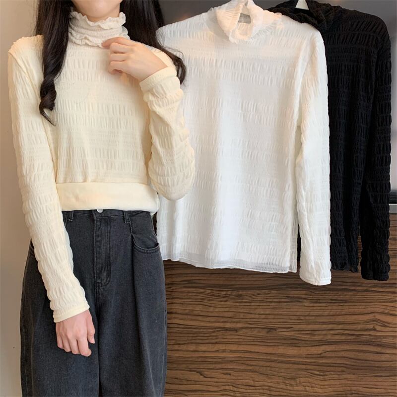 レースシャツ オータムウィンタースタイルカラーベルベット ロング 秋物 冬物 1号婦人21324292937