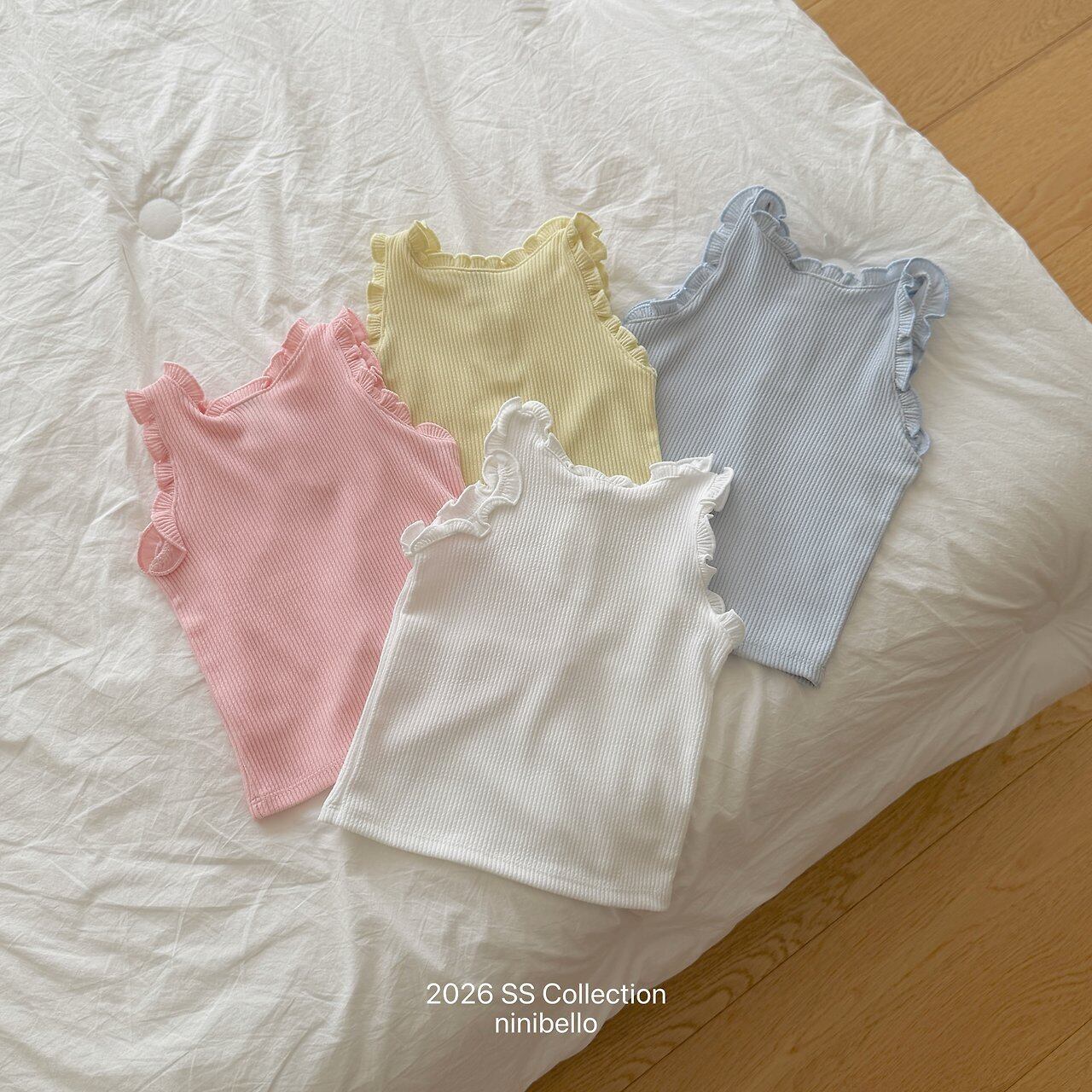 【6/18〆予約】<ninibello> Romi frill sleeveless top