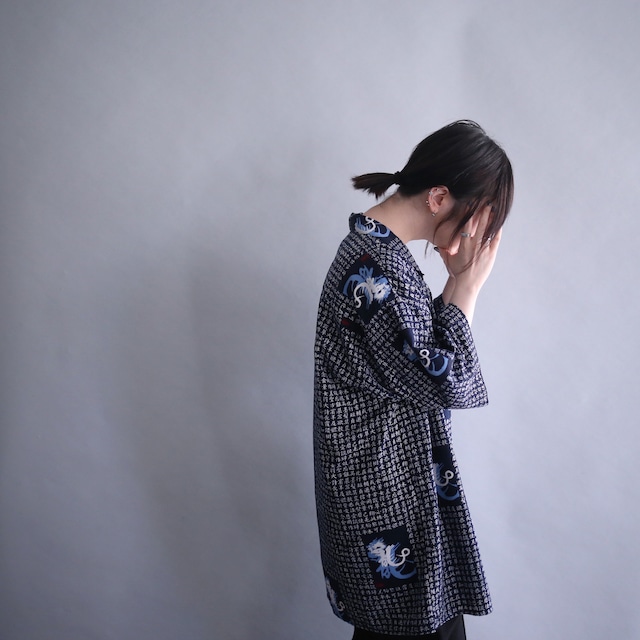 "龍×漢字" full graphic pattern loose h/s shirt