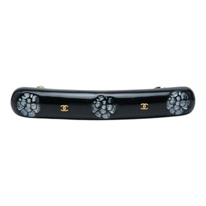 シャネル バレッタ ブラック プラスチック レディース CHANEL 【中古】