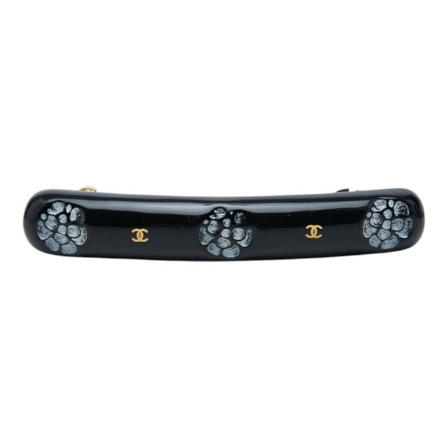 シャネル バレッタ ブラック プラスチック レディース CHANEL 【中古】