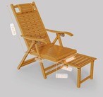 竹製 リクライニングチェア 折りたたみ 5段階調整 フットレスト付き 健康竹枕 デッキチェア ラウンジチェア 天然竹 エコ素材 通気性 リラックスチェア アームレスト付き 省スペース 収納便利 ナチュラル おしゃれ 夏用 涼しい