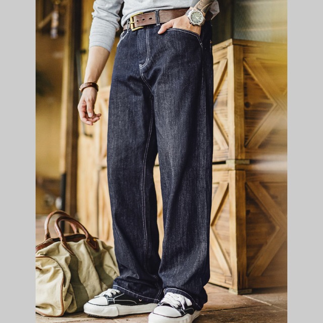 ワンウォッシュデニムパンツ　G00240