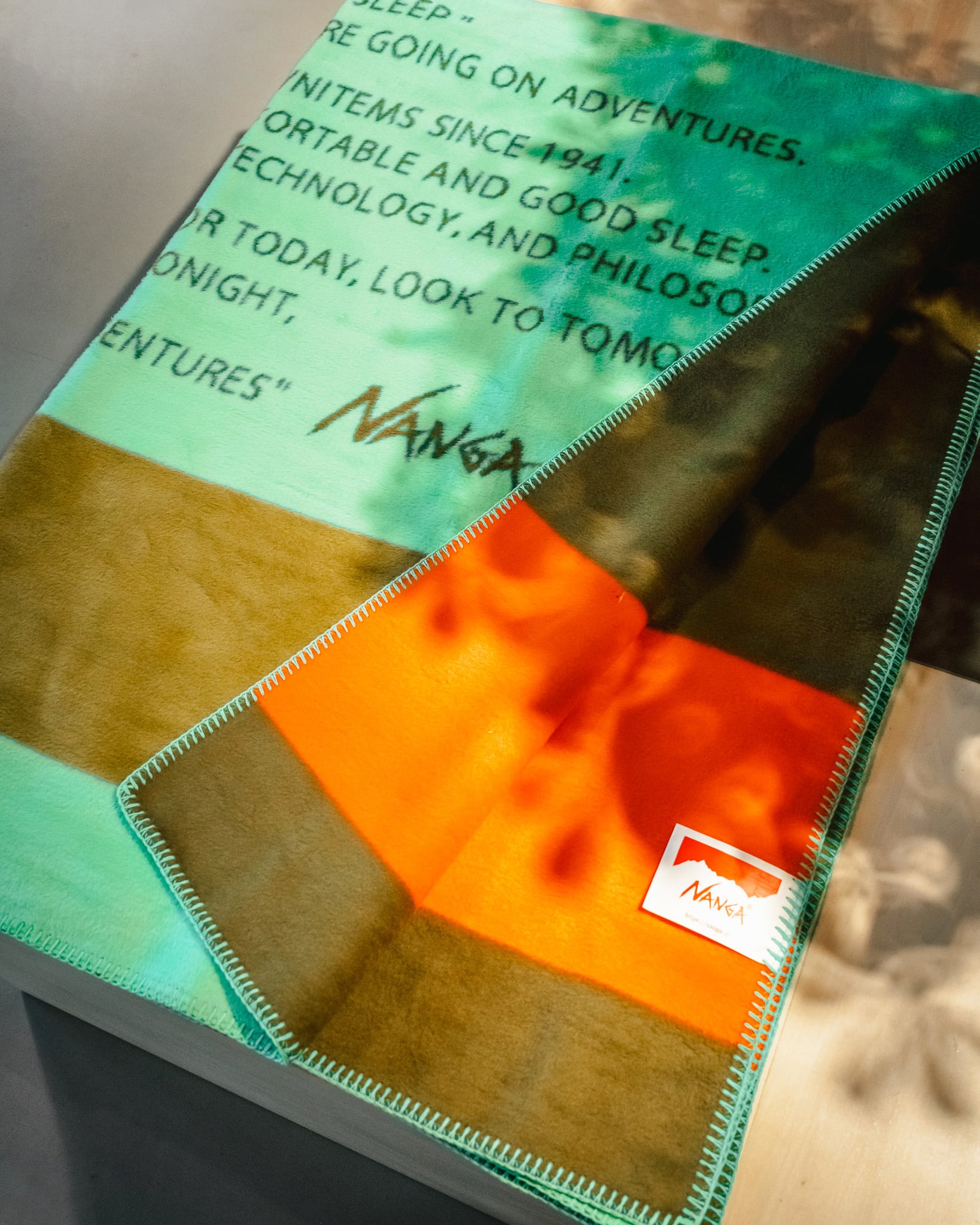 NANGA / GOOD SLEEP BORDER COTTON BLANKET S | LUVER