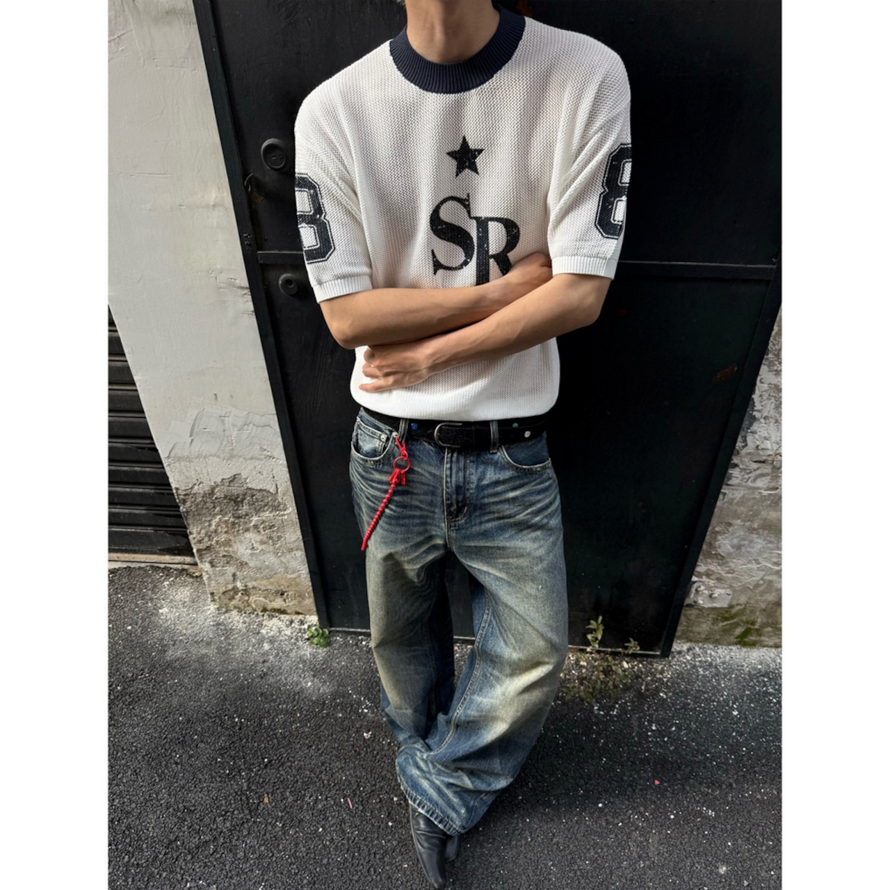 ストリート SAVIORメッシュTシャツ T2076