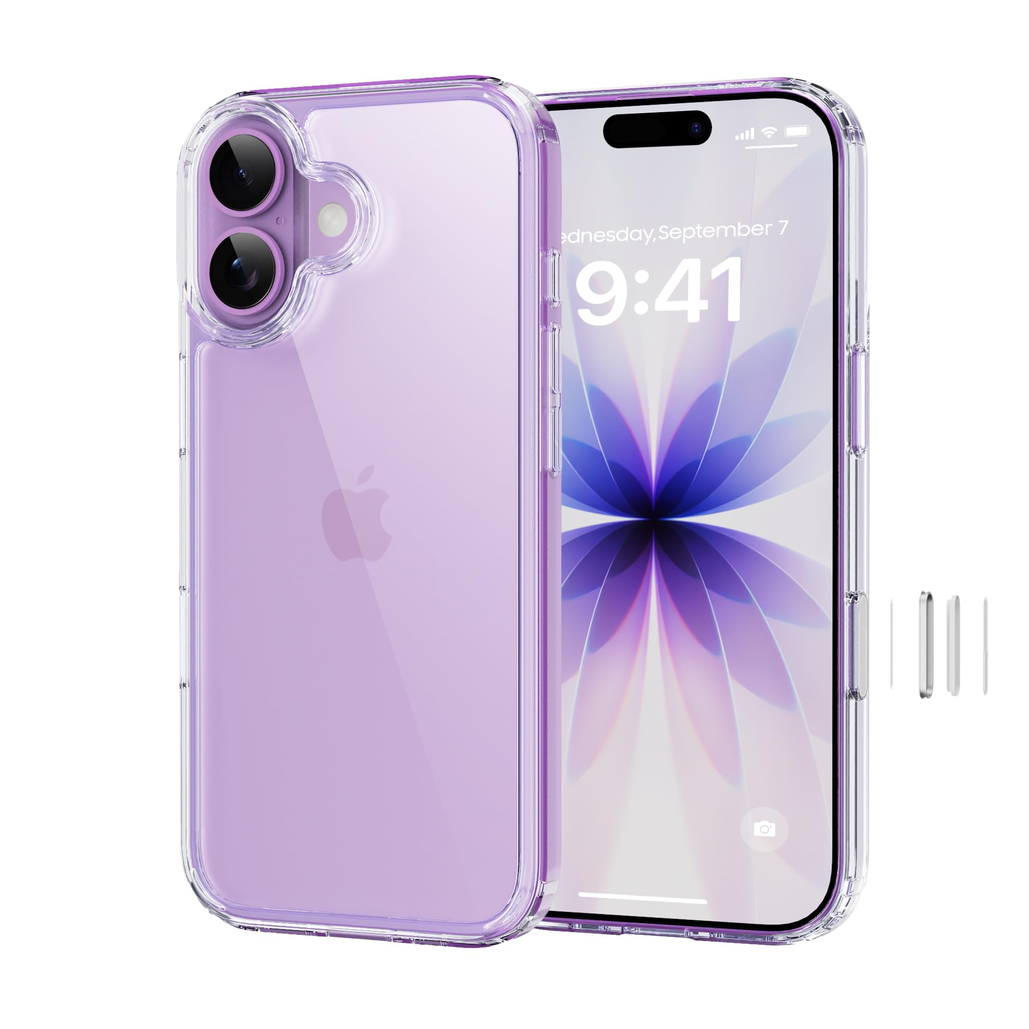 EUMADOVE iPhone 17 用 ケース クリア 耐衝撃 滑り止め 米軍 MIL 規格 全面保護 スマホケース