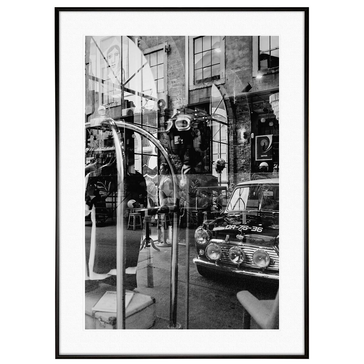 ポルトガル写真 リスボンにあるデザインスタジオ インテリア モノクロアートポスター額装 AS2016