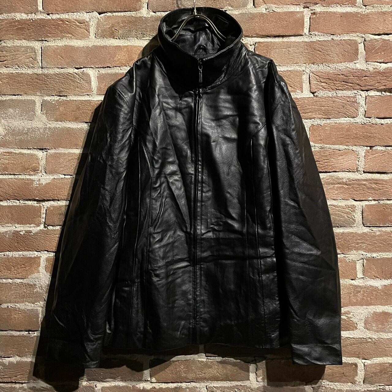 Caka act3】High Neck Vintage Zipup Leather Jacket | Caka(カカ 