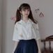 ✞ シャツブラウスプリント柄シフォン半袖スリーブブレストソリッド カラートップス ショート ハーフスリーブ 大人ガーリー スウィート キュート カジュアル ソリッドカラー ✞ゴスロリ SM ミリ 甘ロリ クラロリ 和ロリ エレガント 黒ロリ 姫ロリ 華ロリ BB-BB9371713
