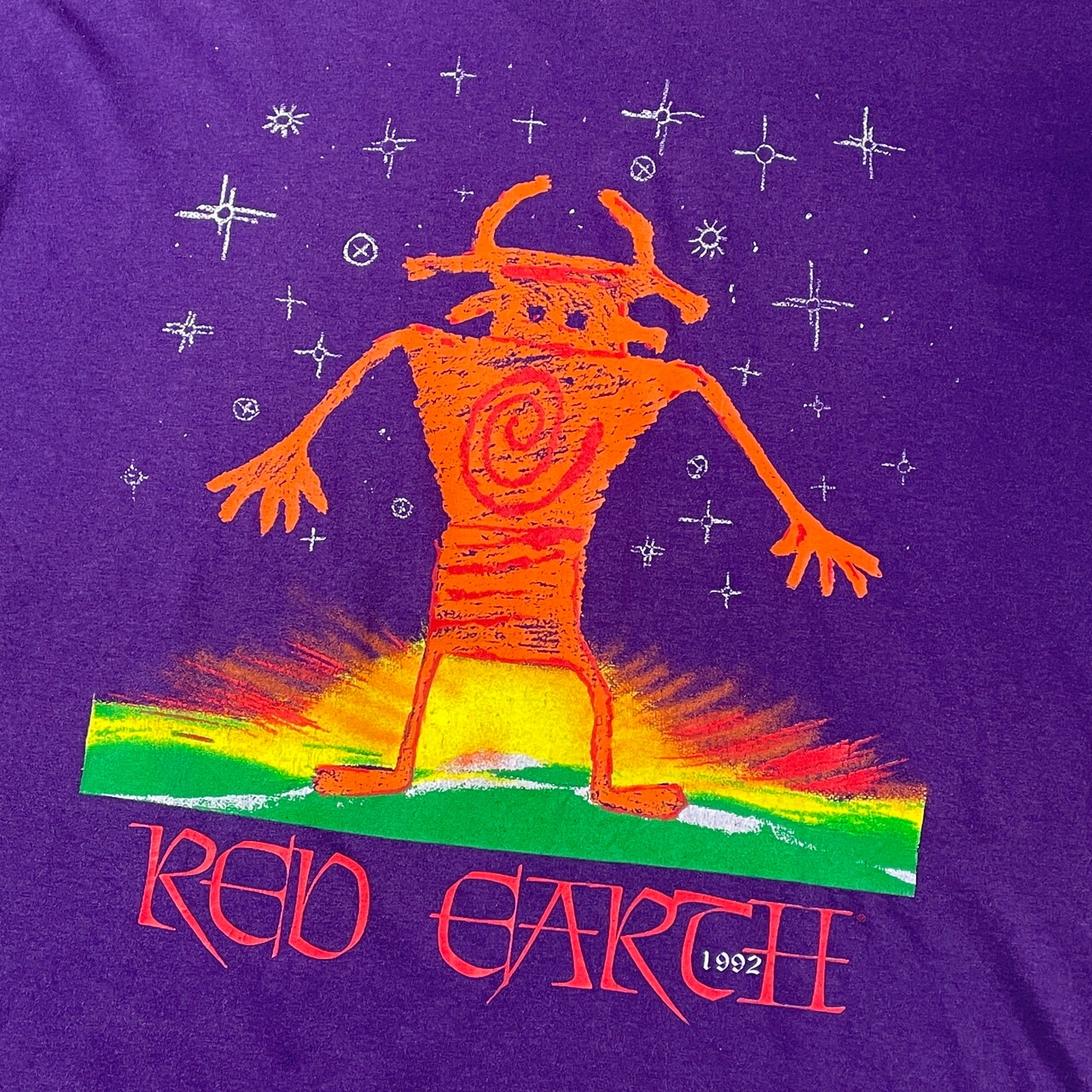 90年代 RED EARTH FESTIVAL 1992 イベント アート プリント Tシャツ 