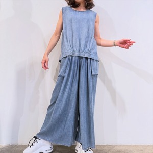 ルギバ lugiva tokyo テンセルデニムノースリーブBL