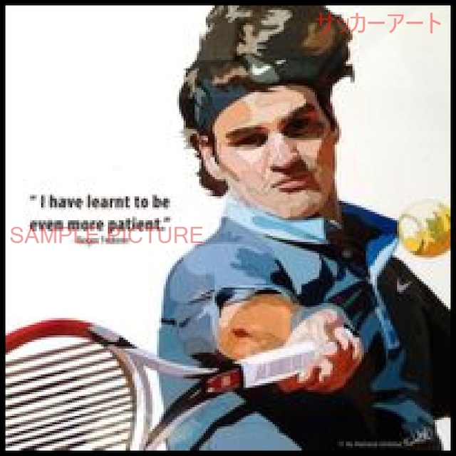 スポーツグラフィックアートパネル ロジャー・フェデラー テニスプレイヤー 木製 壁掛け ポスター (003-005)