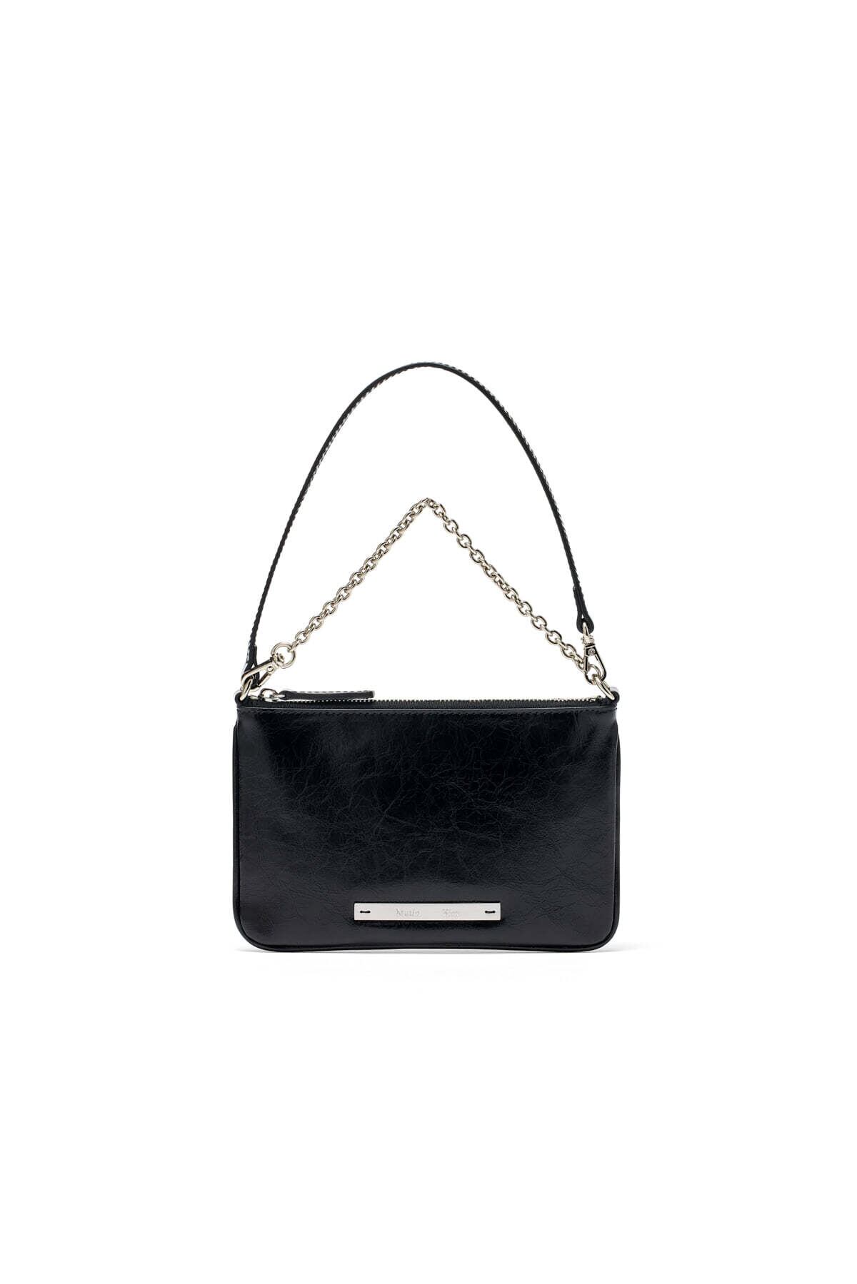 Matin Kim] GLOSSY LEATHER MICRO BAG IN BLACK 正規品 韓国ブランド
